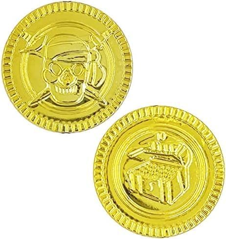 Embossed detail view of the non-toxic gold plastic play tokens for kids.