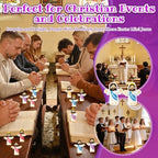 Full product packaging view of the one hundred count collection of imported multi colored faith based rewards
