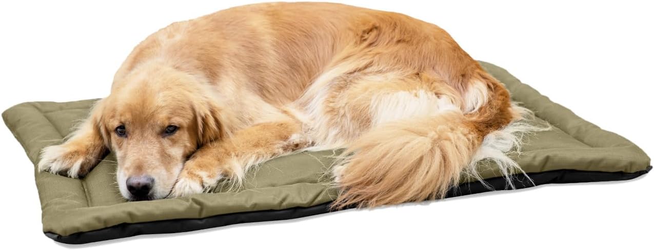 K9 Ballistics Tough Ripstop Dog Crate Pad in sage green front view
