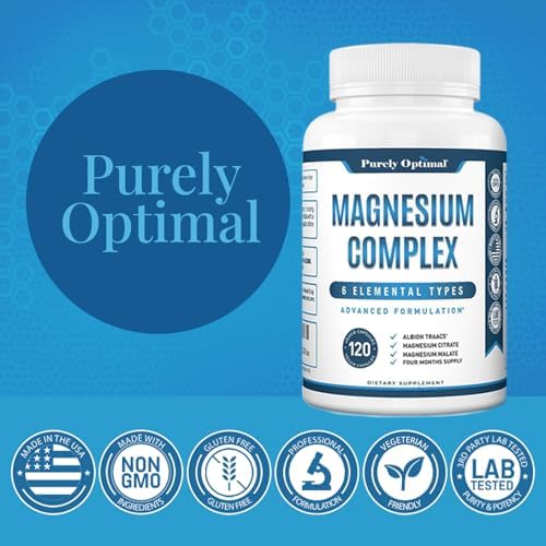 Six in one magnesium complex capsules for stress management and cardiovascular health support