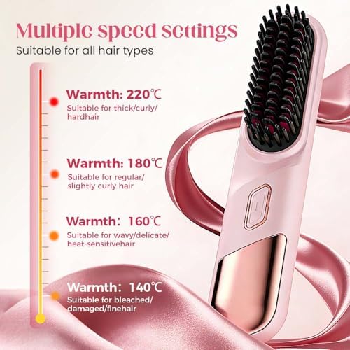 Close up of curved bristles on MAG+ cordless hair brush