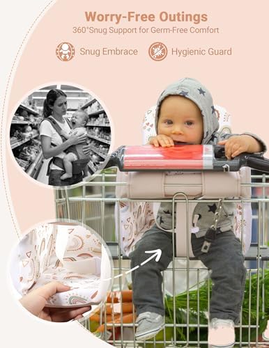 Sprouterie padded high chair cover installed on restaurant seat