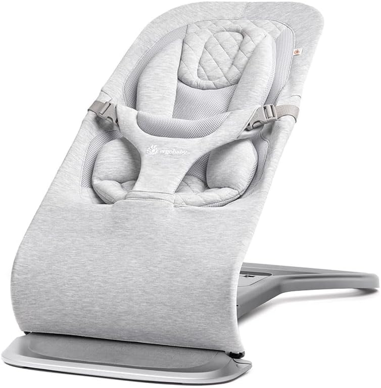 Ergobaby Evolve 3-in-1 Bouncer light grey front view