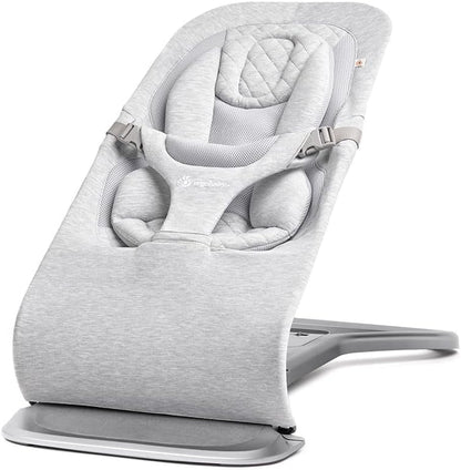 Ergobaby Evolve 3-in-1 Bouncer light grey front view