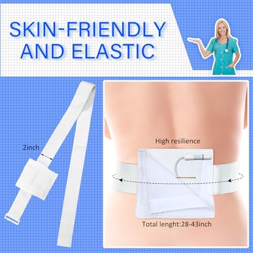 Close-up of the Tondiamo PEG tube holder abdominal pouch demonstrating the secure closure and pocket depth.