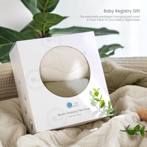 Side view of the Lulumoon premium baby bedding changing cover highlighting the durable stitching and premium fabric quality.