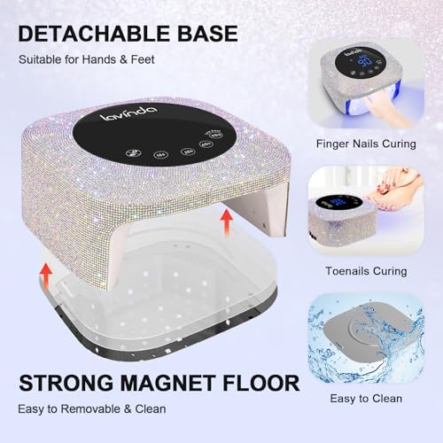 Detachable magnetic base of Lavinda professional nail lamp