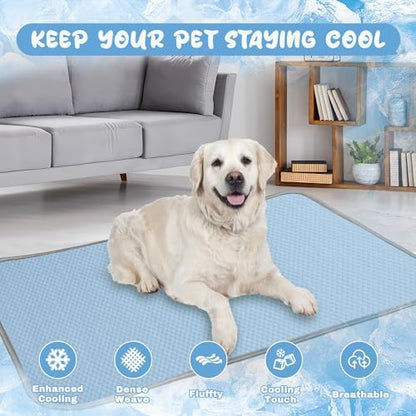 Close up of the non toxic breathable mesh layers on the Buvlnee pet mat.