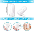Breathable silicone toe caps with ventilation holes for foot care
