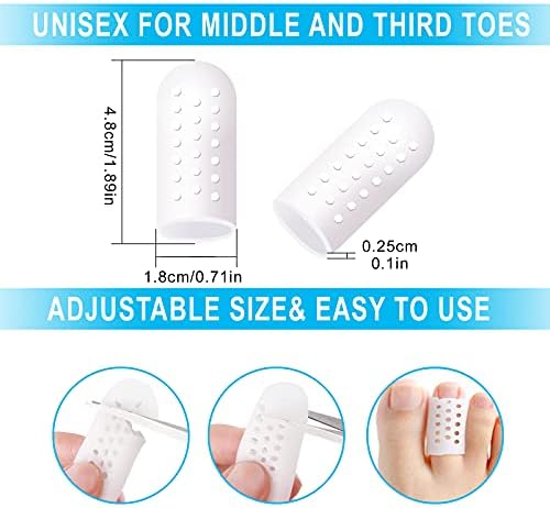 Breathable silicone toe caps with ventilation holes for foot care