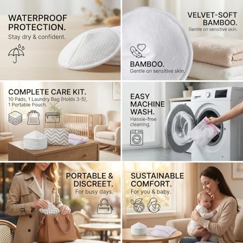Full 10-pack set of Oiikain bamboo maternity pads