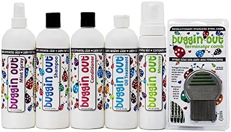 Authentic USA imported Buggin Out lice care product bottle