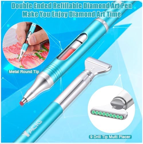 Close up of Yacig diamond painting pen tip and refill