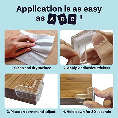 Adhesive backing view of 12 pack corner protectors