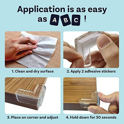 Adhesive backing view of 12 pack corner protectors
