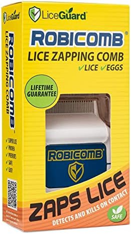 LiceGuard RobiComb blue and white electric zapping comb for kids hair care