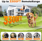Long range pet training collar with remote keypad lock feature