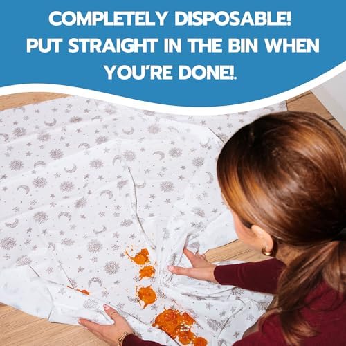 Pack of 30 disposable plastic mat liners by Eli with Love displaying the durable waterproof backing.