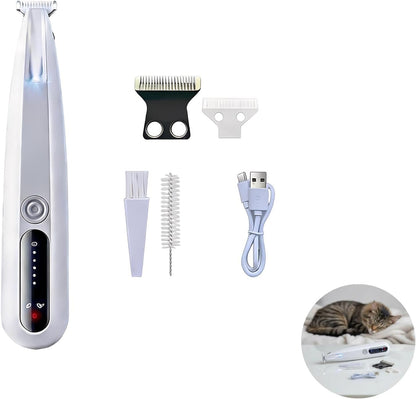 Furbona pet paw clipper showing the interchangeable 9mm and 18mm precision blades