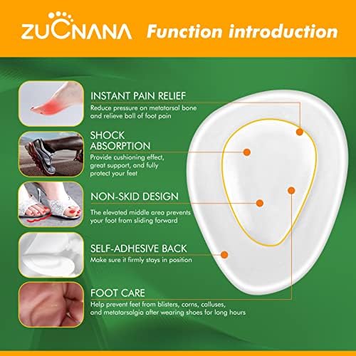 Ball of foot cushions for women being applied to high heel shoes