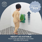 Portable toddler urinal with suction cup mount