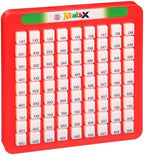 Child using the interactive USA imported Small World Toys math keyboard for times tables practice