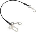 Mogoko Chew Proof Dog Car Seatbelt black tether with dual clips