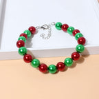 RayMinsino elegant pet holiday necklace laid flat demonstrating the complete length and premium finish.