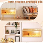 CroBlissful 40 x 16 x 16 in Brooder Kit Box for Chicken Quails Indoor Outdoor with Leg Stand Sliding Door, Bulb Set and Feeder, Baby Chicken Coops for Ducks, Hamsters, Lizards, Mice, Rat - Image 7
