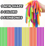 Washable sensory noodle toys showing their resilient design and smooth tactile surface