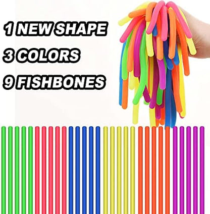 Washable sensory noodle toys showing their resilient design and smooth tactile surface