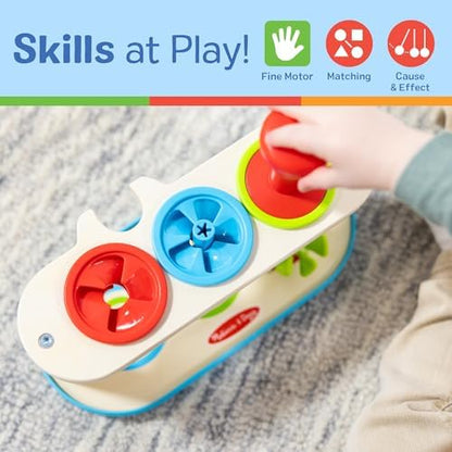 FSC certified wooden spinning toy set for fine motor skill development