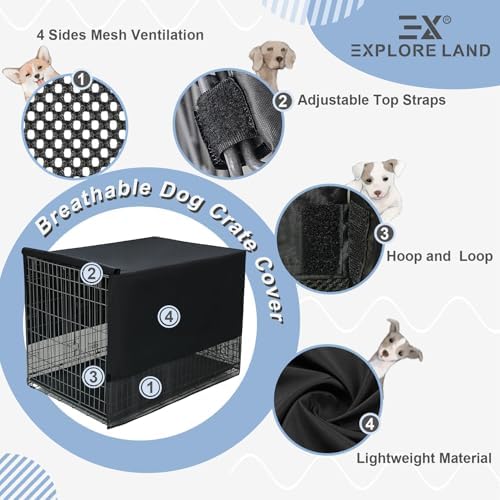 Explore Land universal fit pet crate cover packaging details
