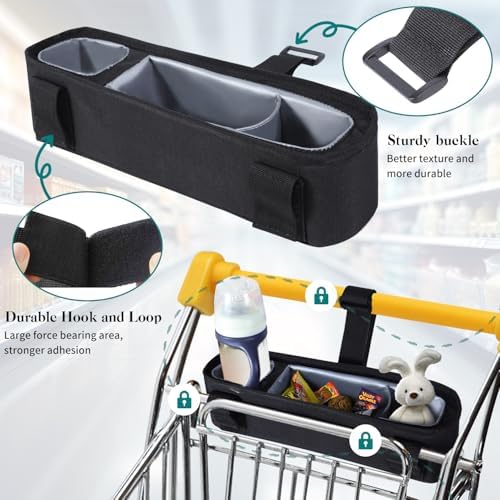 Close up of snack tray compartments and cup holder