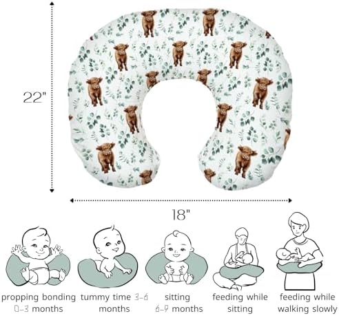 Close up of soft polyester fabric highland cow slipcover