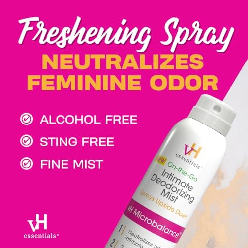 vH essentials microbalance technology deodorizing spray packaging