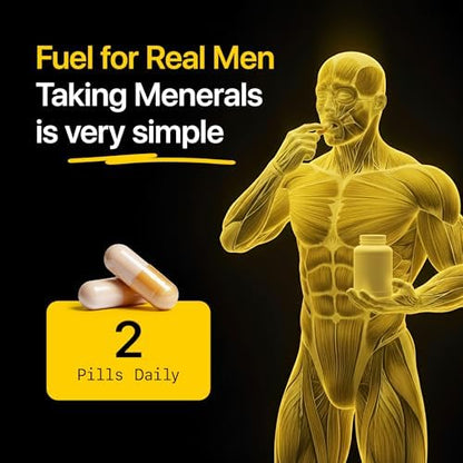 Menerals men's wellness supplements with essential nutrients for heart and joint health.