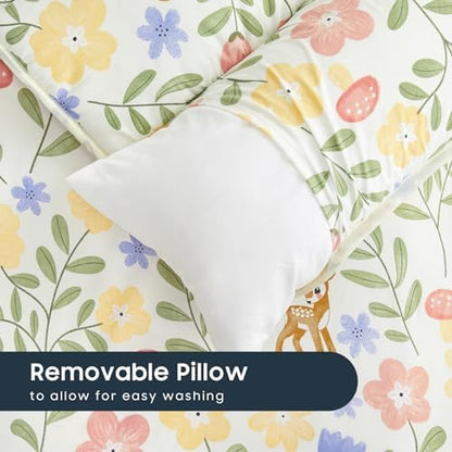 Wake In Cloud preschool sleeping mat showing attached blanket opened out