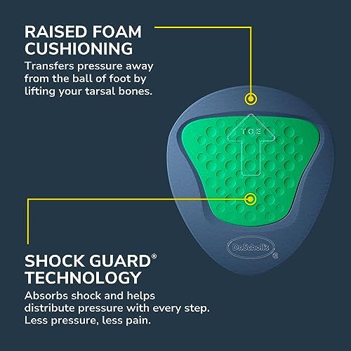 Close up of the raised cushioning on Dr. Scholl's ball of foot orthotics.