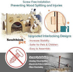 SoulThink(R) Large Guinea Pig Hideout & House - Easy to Assemble Wooden Guinea Pig Castle with Hammock, Ramp and Toys Accessories Habitat Suitable for Hamsters and Chinchilla - Image 3