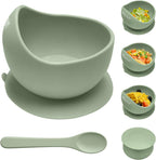 Canpol Babies silicone suction bowl and spoon set front view