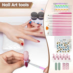 Decorative nail art stickers included in the Zyluria 31-piece set