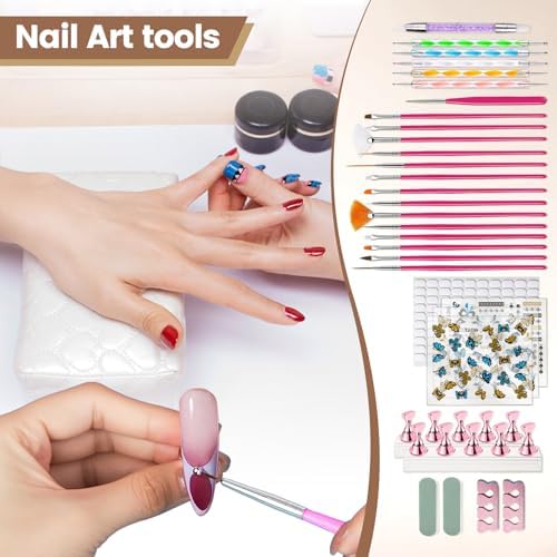 Decorative nail art stickers included in the Zyluria 31-piece set