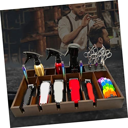 PLAFOPE wooden hair cutter storage box packaging close up view for salon station placement