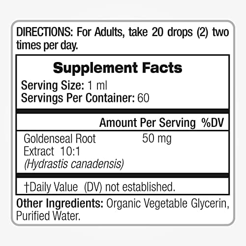 Herbal Island Fito Medics Goldenseal Root extract bottle emphasizing immune support features