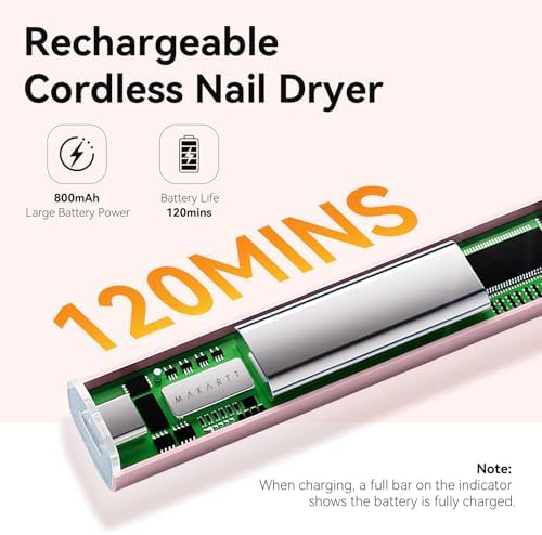 Rechargeable flash cure nail light highlighting the 800mAh USB charging slot