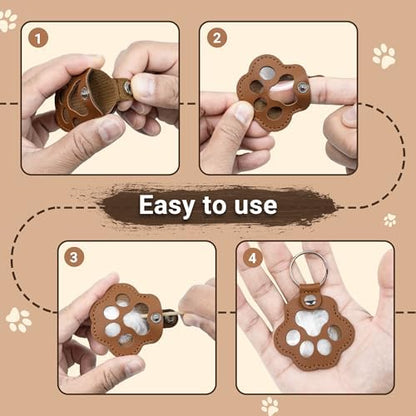 Bifeaw 12 pack pet hair storage keychain set for gifts