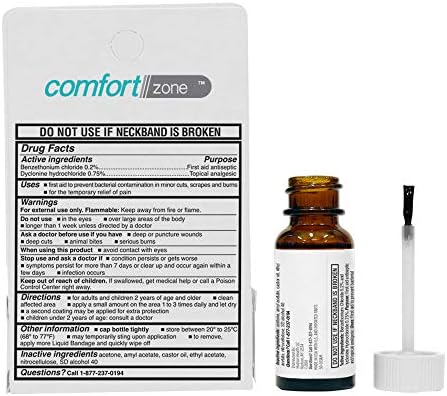 Comfort Zone Liquid Bandage applicator brush closeup for cracked fingers
