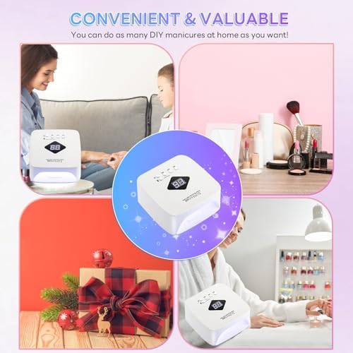 Compact LKE rechargeable nail lamp for travel