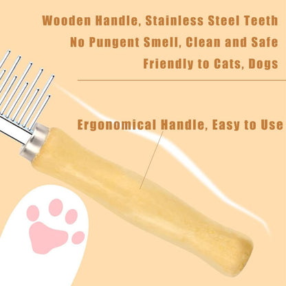 Koofull professional metal teeth pet dematting tool close up